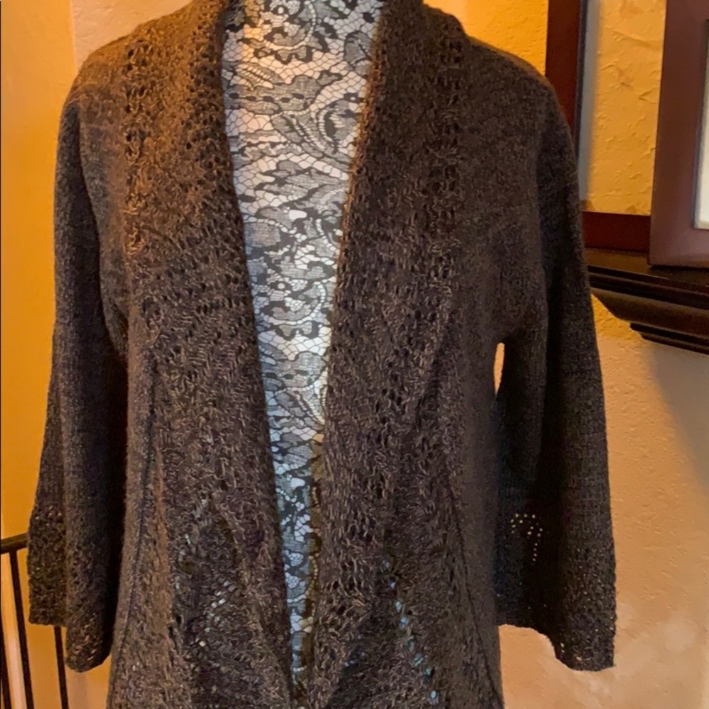 Rivet & Blues Brown Shaw Sweater large